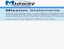 Tablet Screenshot of midwayautogroup.com